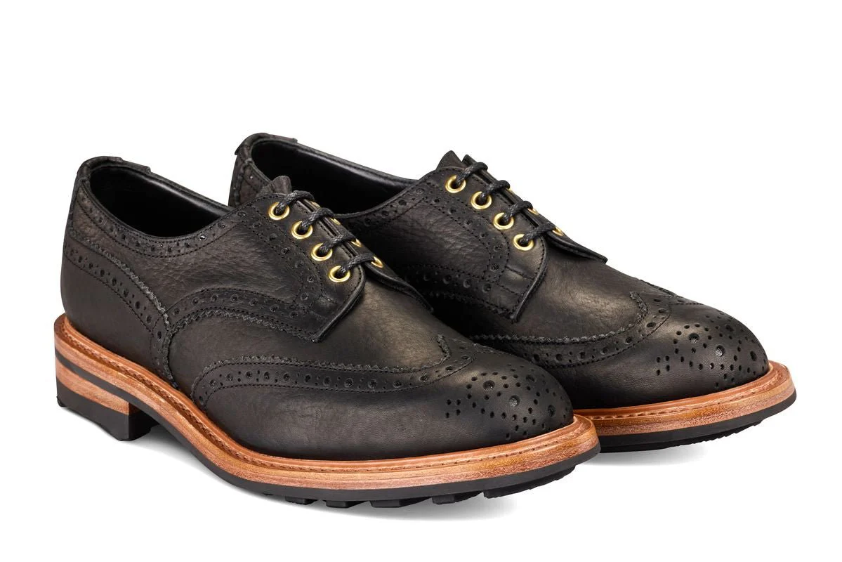 Bourton Country Shoe - Black Buffalo (Tricker's Exclusive) - Image 3