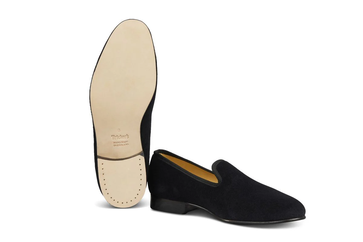 CHURCHILL VELVET SLIPPER - Black - Image 5