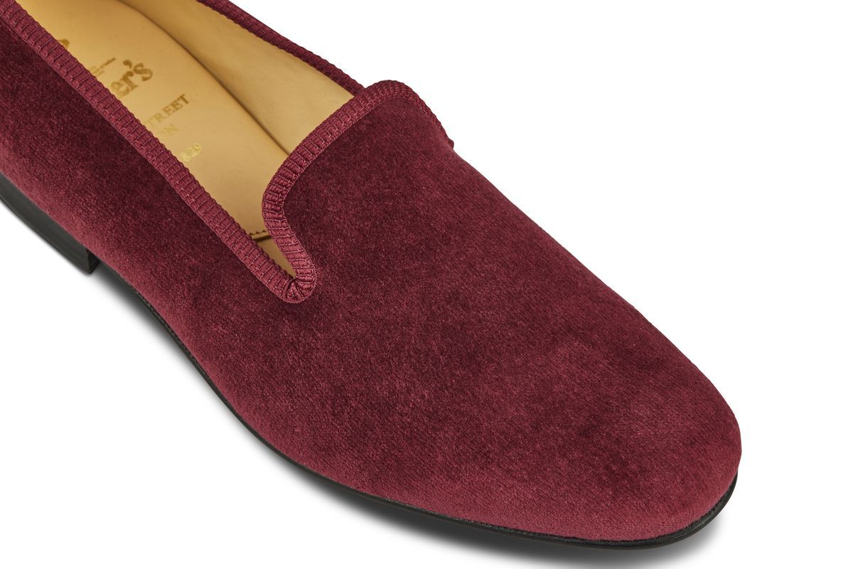 CHURCHILL VELVET SLIPPER - Burgundy - Image 2