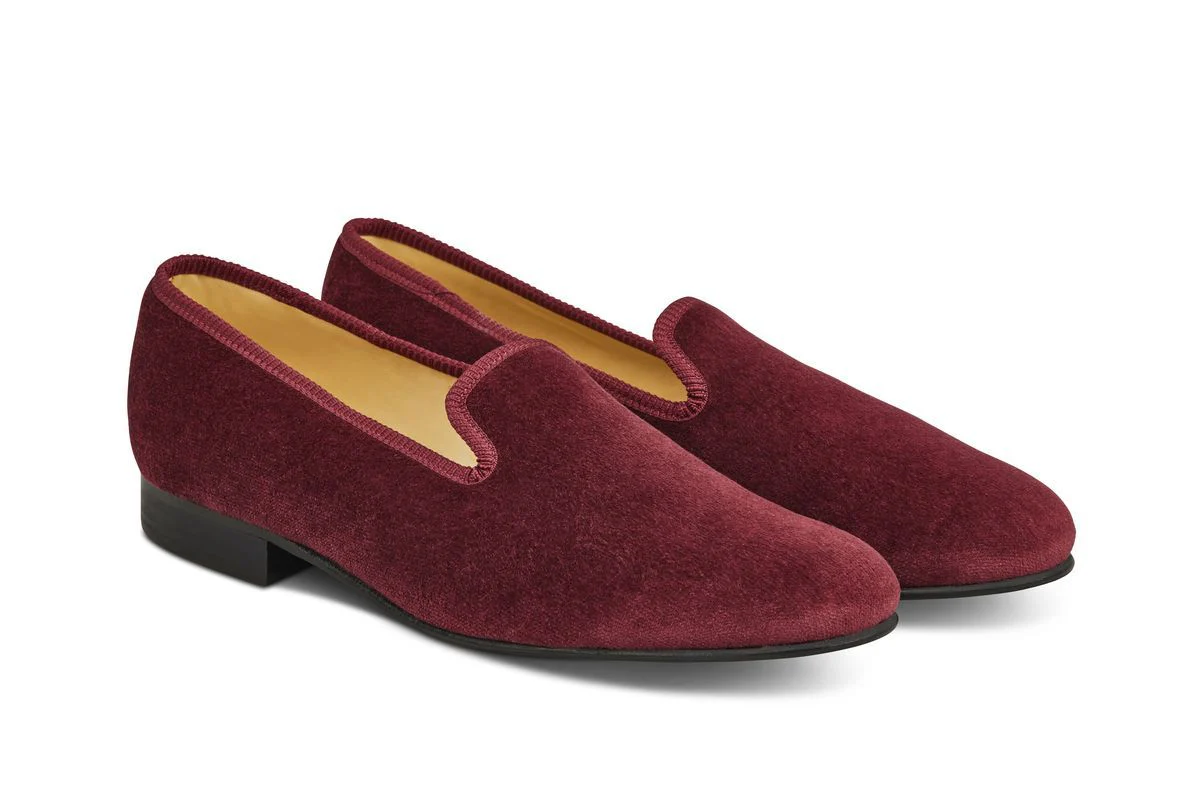 CHURCHILL VELVET SLIPPER - Burgundy - Image 3