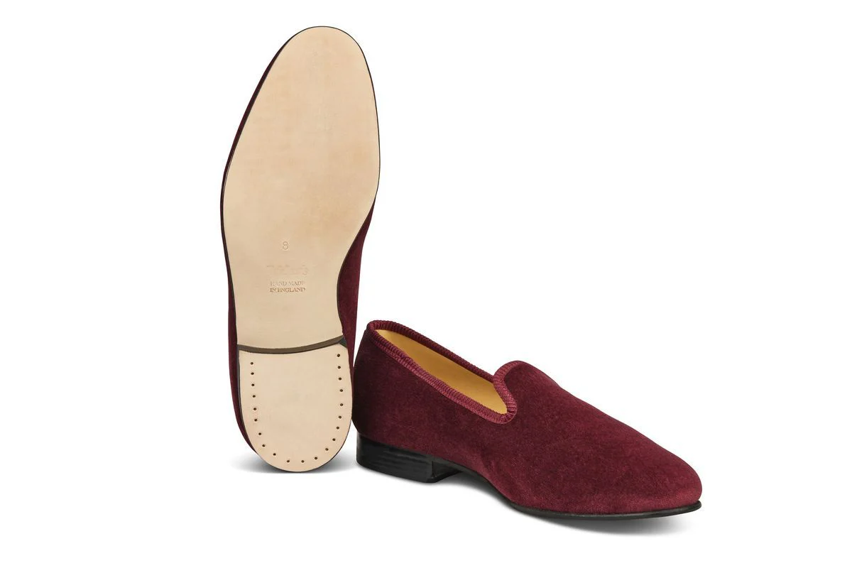 CHURCHILL VELVET SLIPPER - Burgundy - Image 5