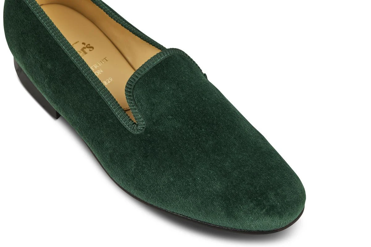 CHURCHILL VELVET SLIPPER - Green - Image 2