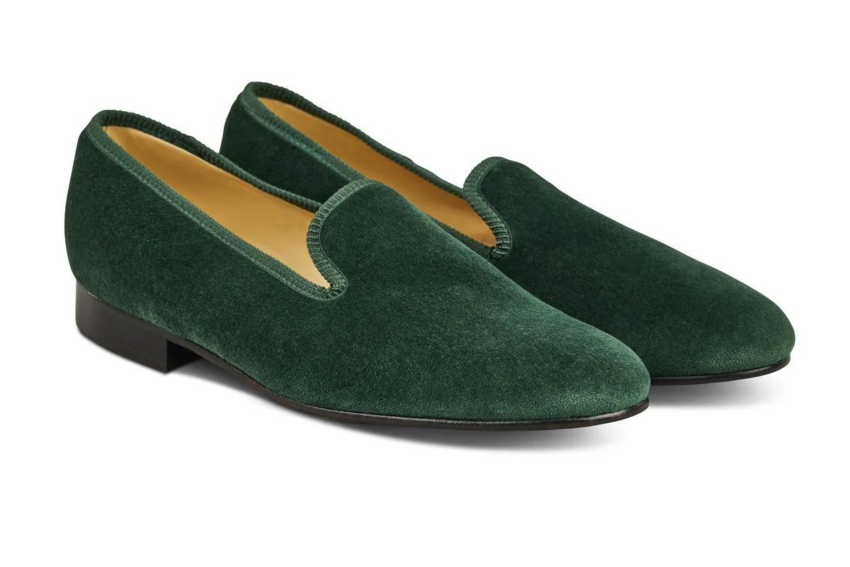 CHURCHILL VELVET SLIPPER - Green - Image 3
