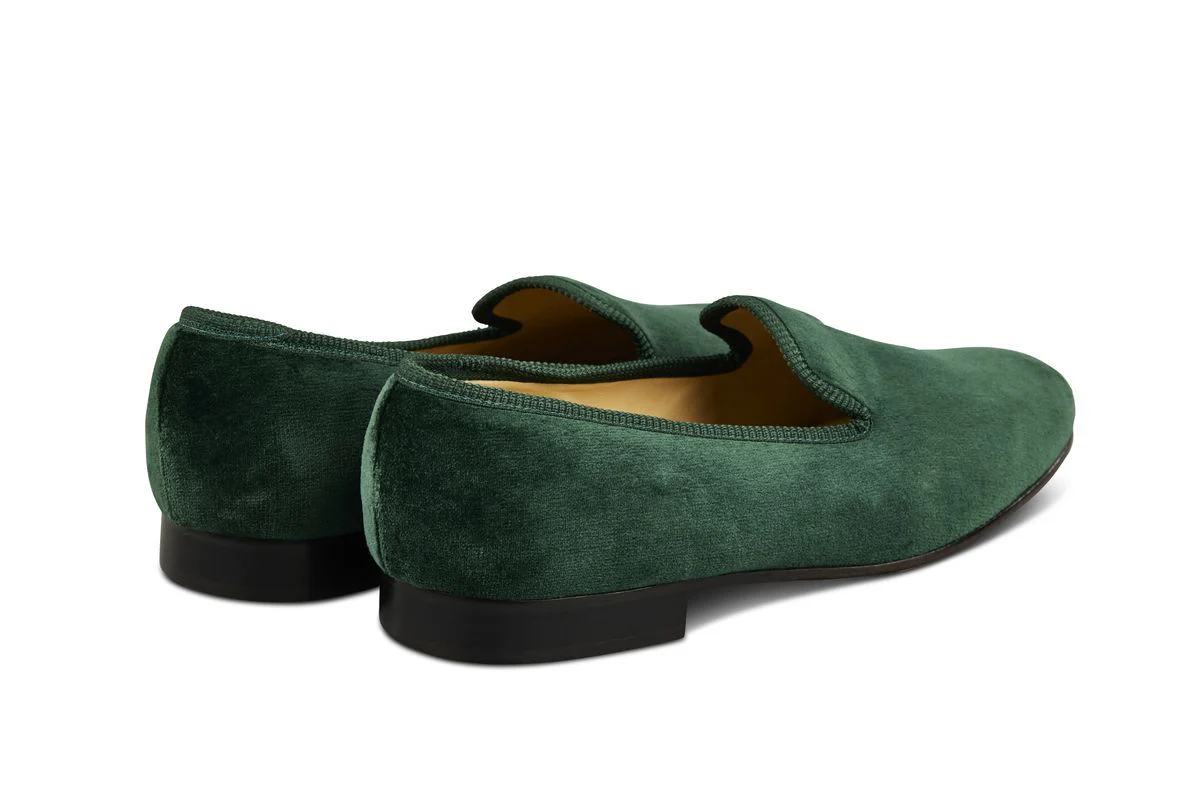 CHURCHILL VELVET SLIPPER - Green - Image 4