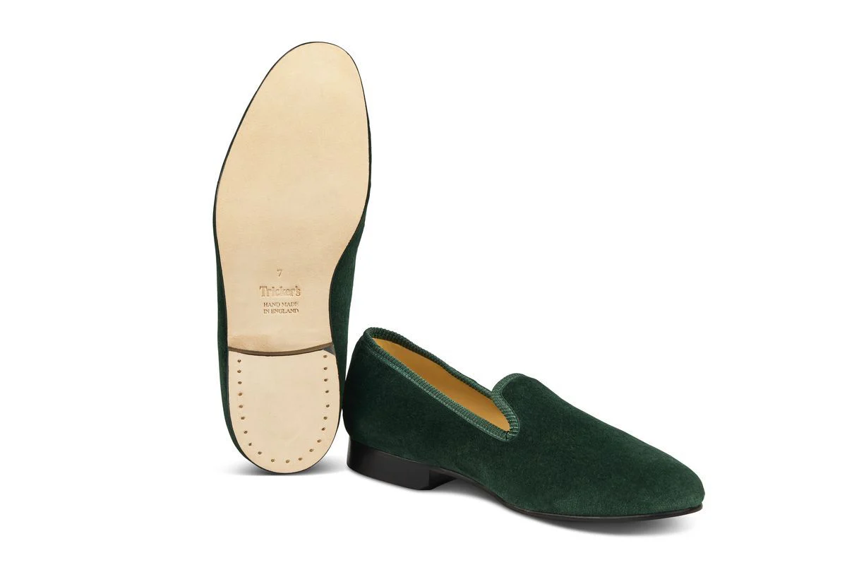 CHURCHILL VELVET SLIPPER - Green - Image 5