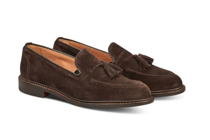 Elton Tassel Loafer - Coffee Suede - Image 3