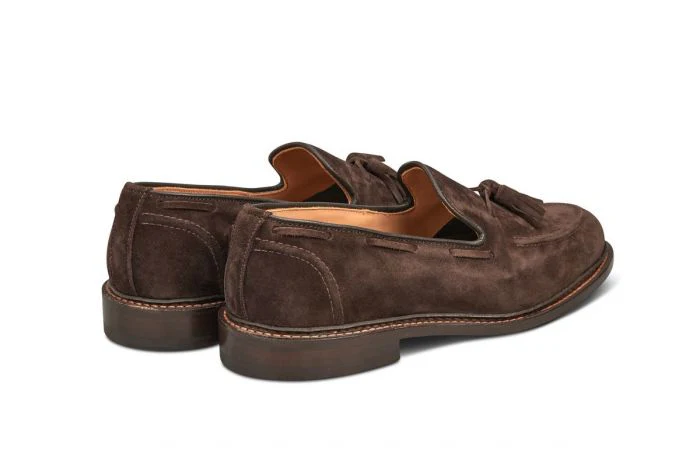 Elton Tassel Loafer - Coffee Suede - Image 4