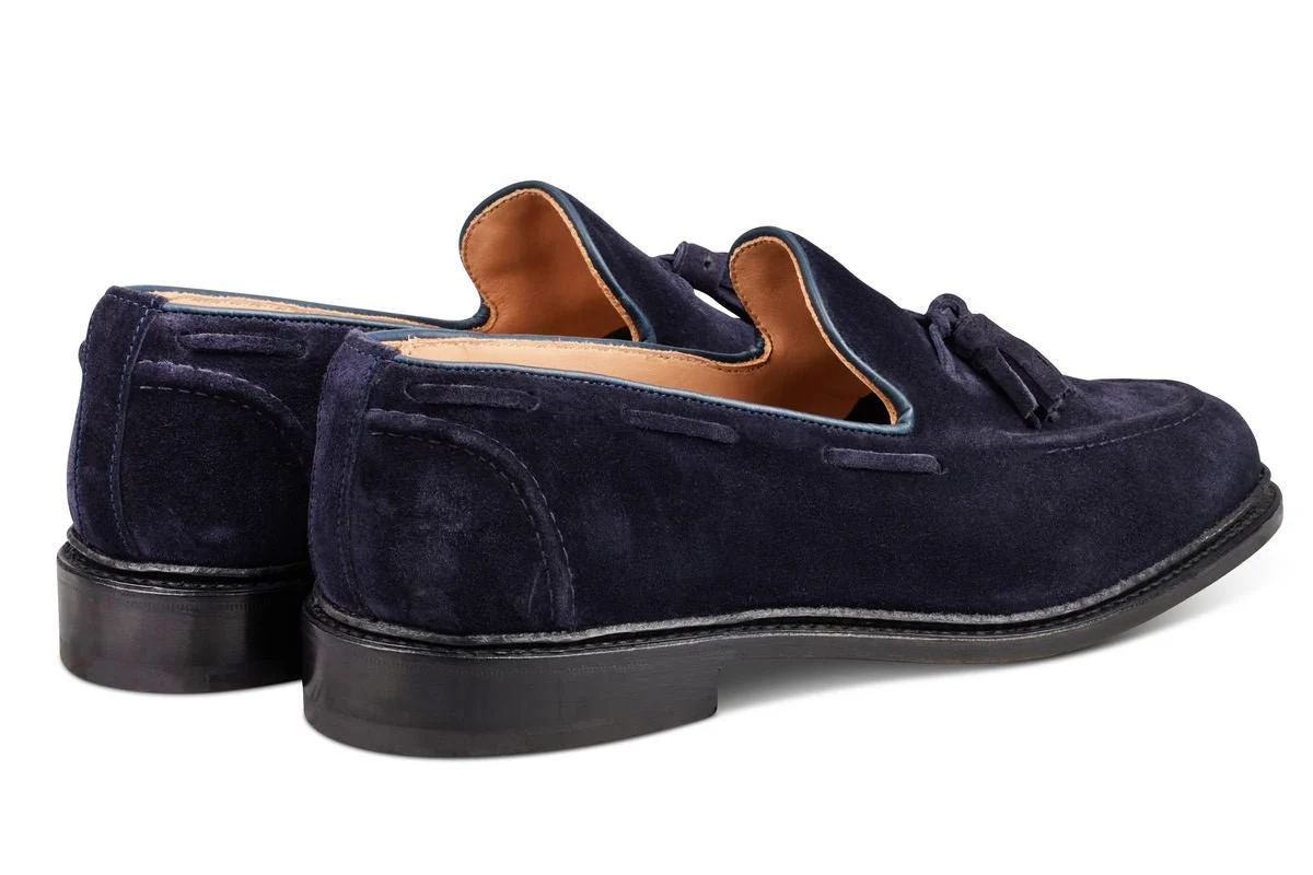 Elton Tassel Loafer - Navy Suede - Image 4