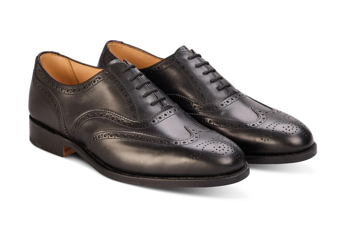Epsom JS9524 Brogue Oxford City Shoe - Black (Multiple Width Fittings) - Image 3