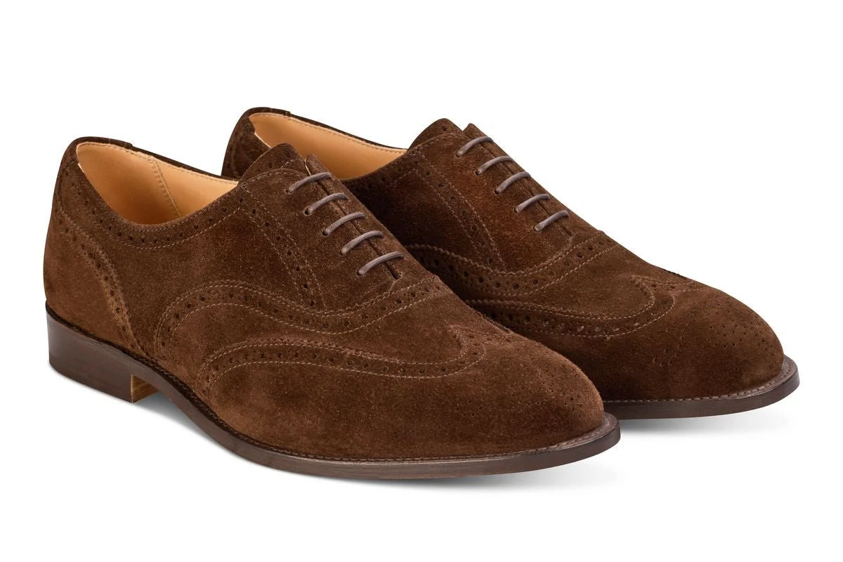 Epsom JS9524 Brogue Oxford City Shoe - Chocolate (Multiple Width Fittings) - Image 4