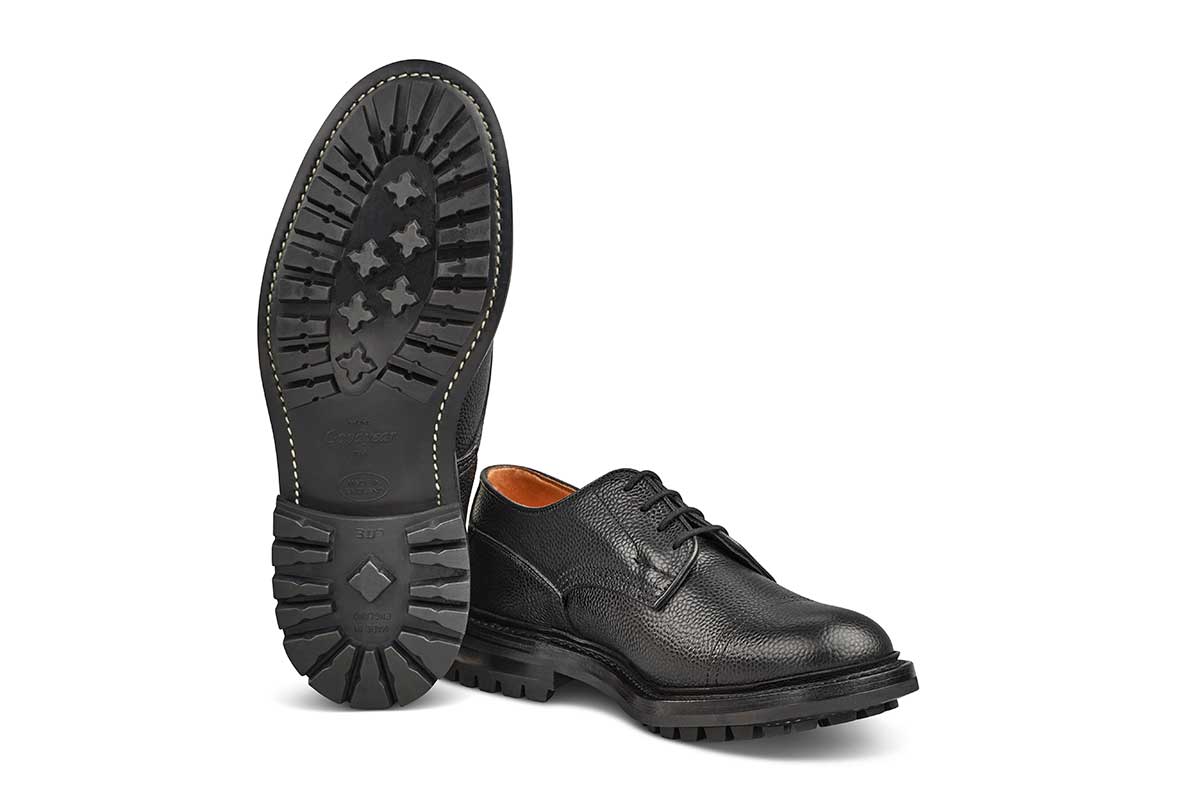 Matlock Country Shoe - Black Scotch Grain (6 Fitting) - Image 5