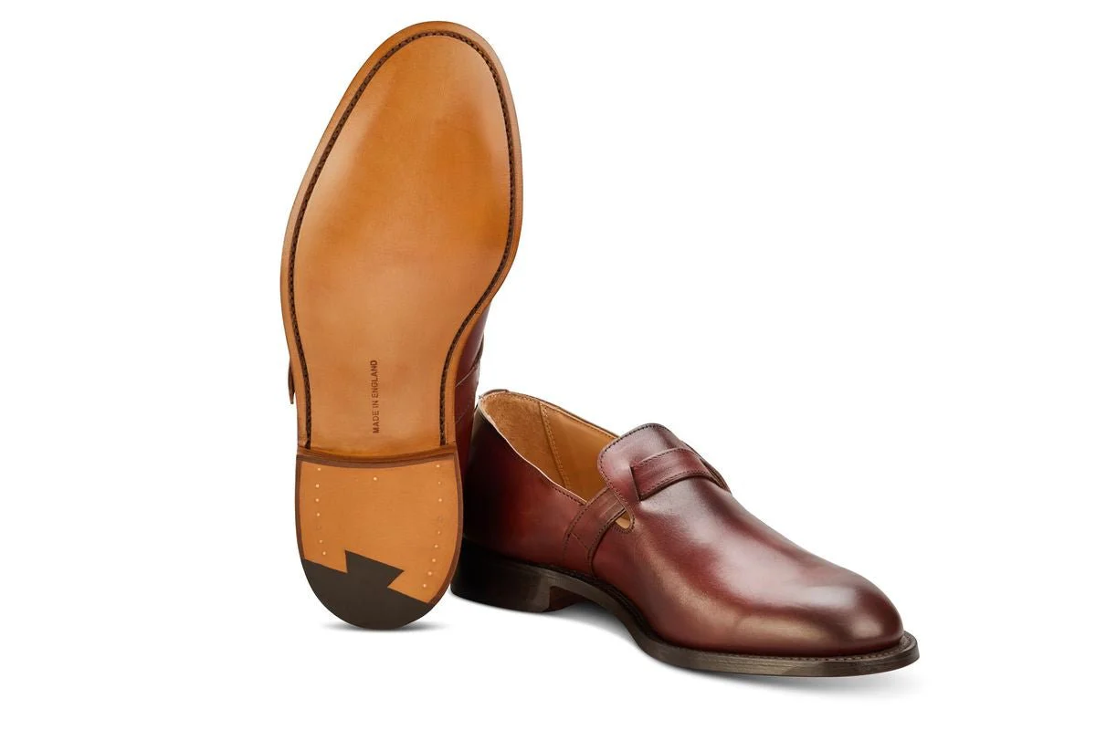 Niles Single Buckle Loafer - Burgundy Burnished - Image 5