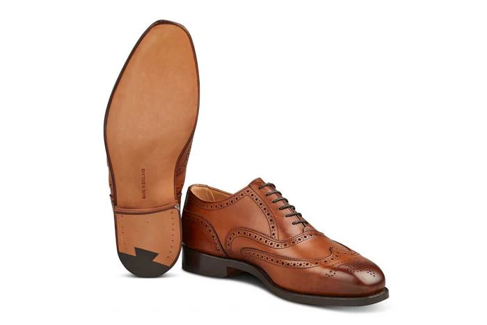 Piccadilly Brogue Oxford City Shoe - Beechnut Burnished - Image 5