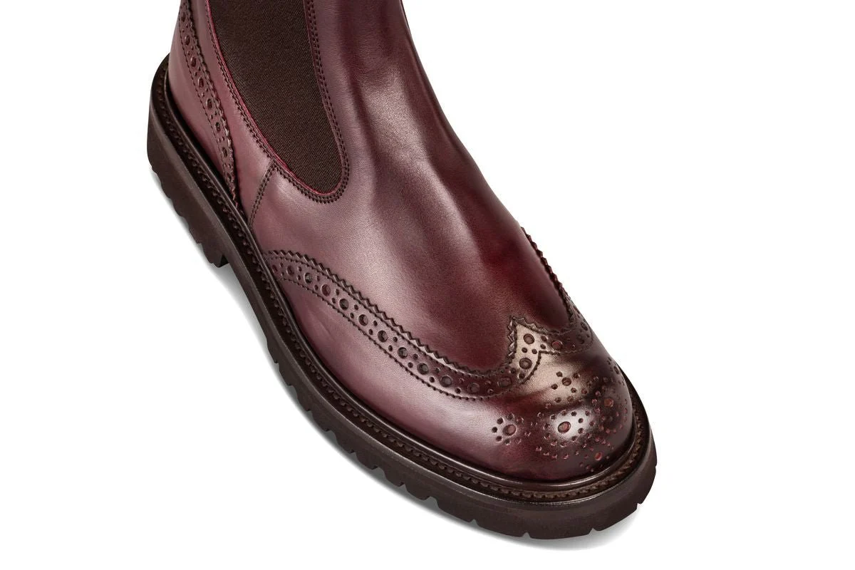 Silvia Country Dealer Boot - Burgundy Ecopel - Image 2