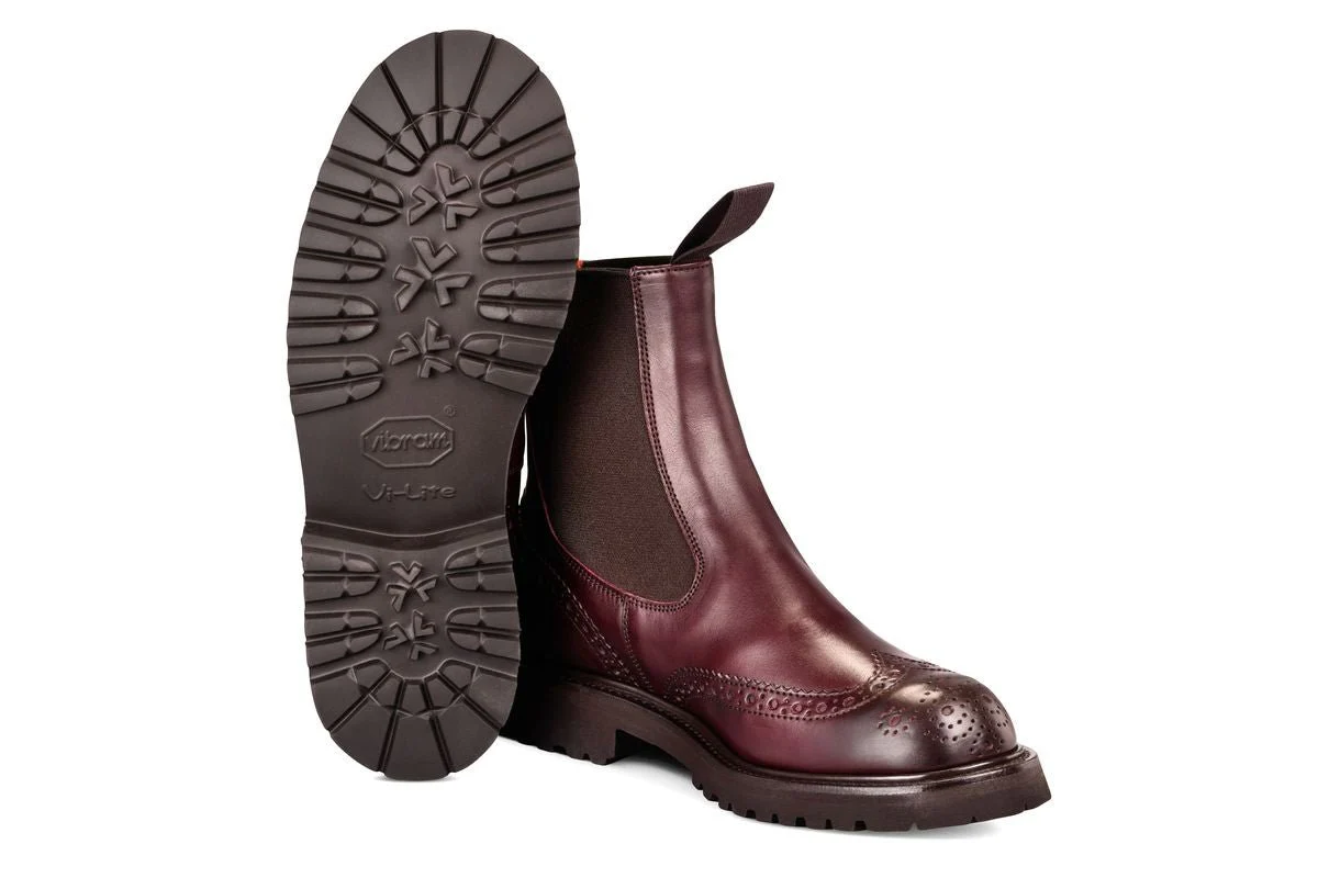 Silvia Country Dealer Boot - Burgundy Ecopel - Image 5