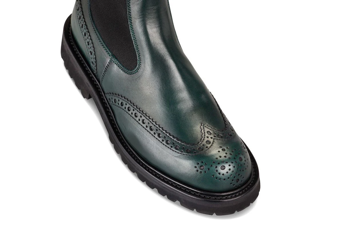 Silvia Country Dealer Boot - Green Ecopel - Image 2