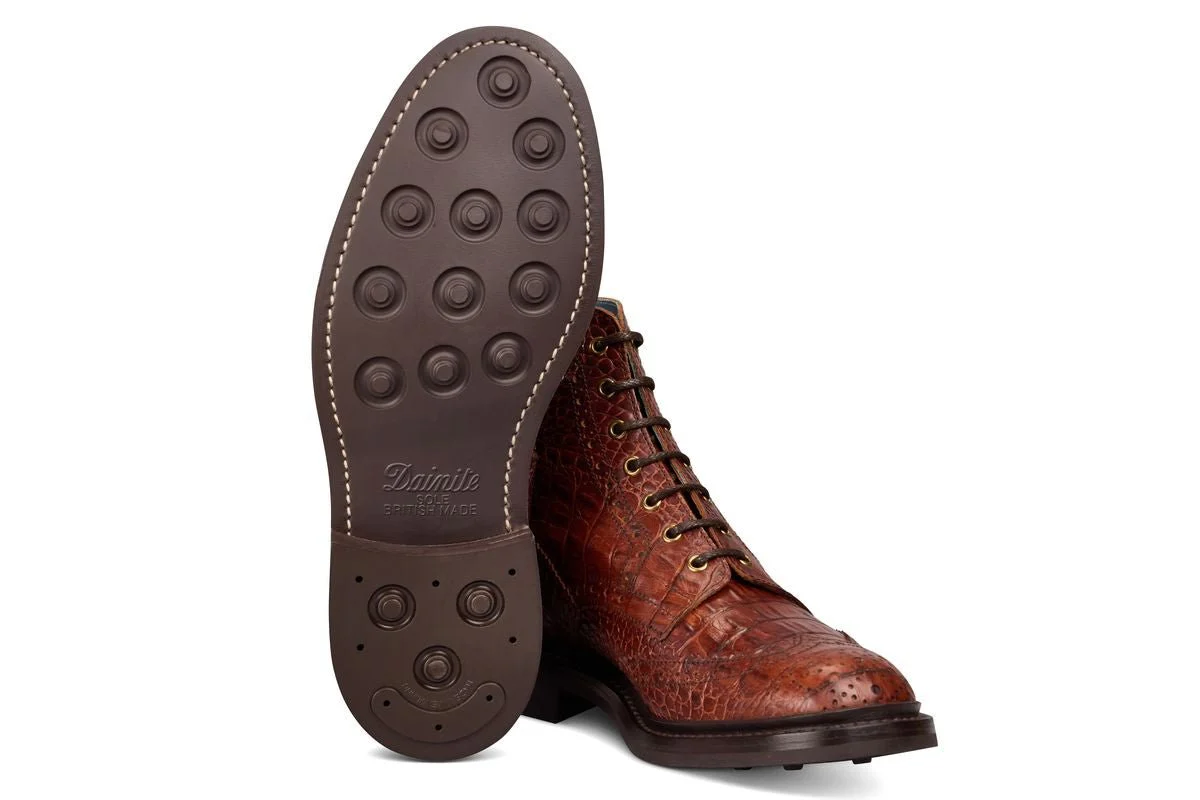 Stow Country Boot - Brown Mock Croc - Image 5