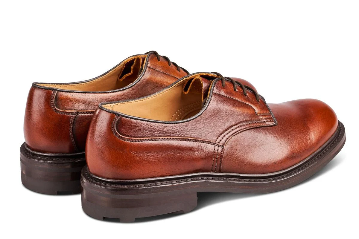 Woodstock Plain Derby Country Shoe - Caramel Kudu - Image 4